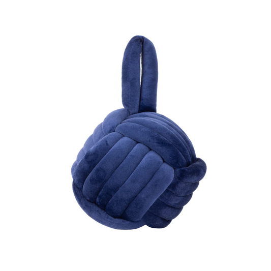 Knot Velvet Door Stop Navy