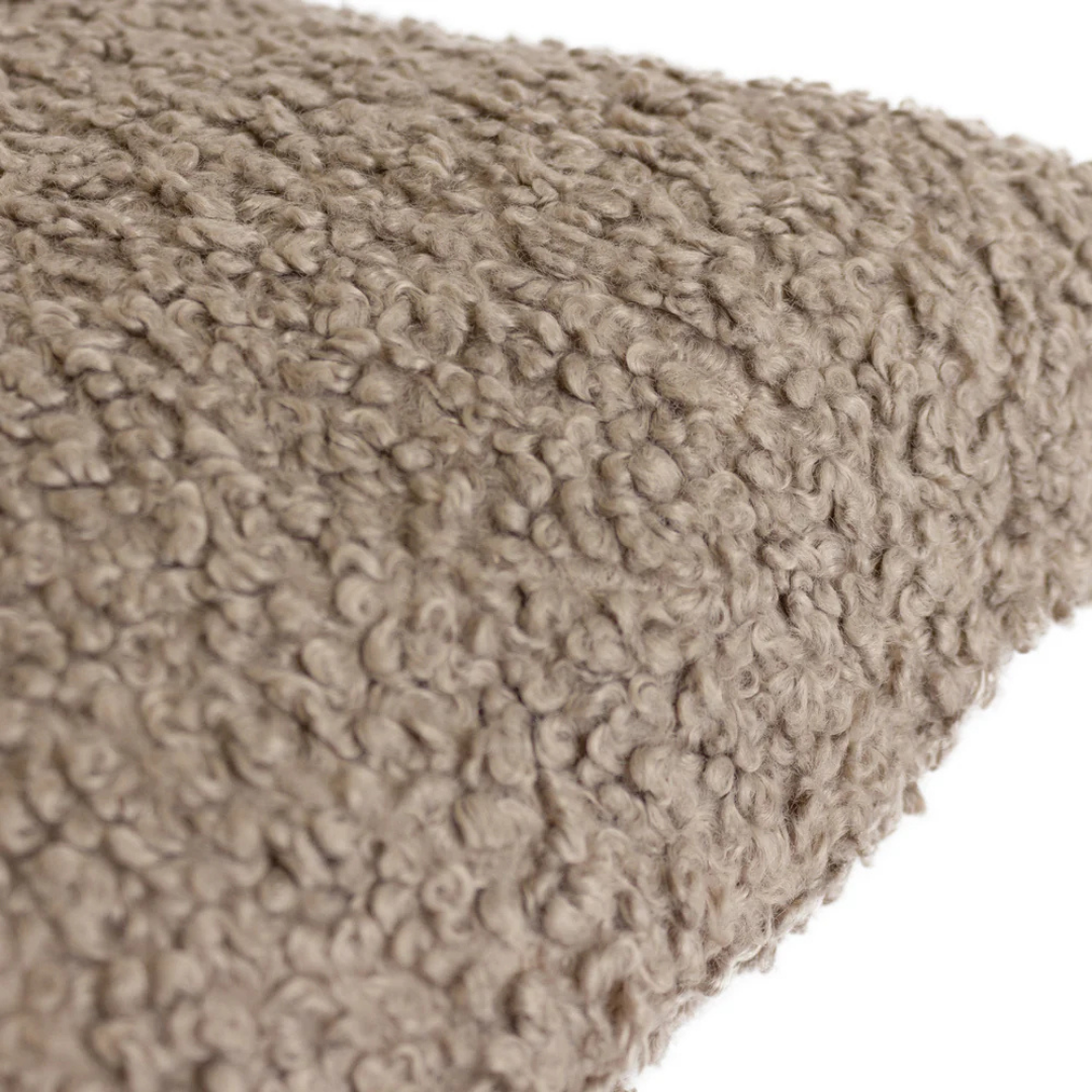 Cabu Taupe Chunky Boucle Cushion Cover