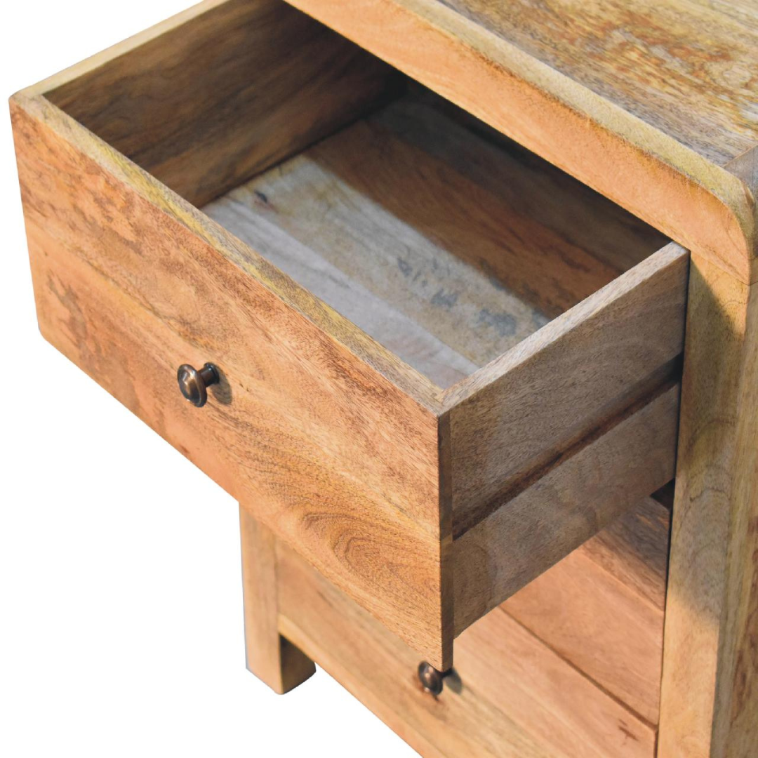 Aspen Oak Style 3 Drawer Bedside Table