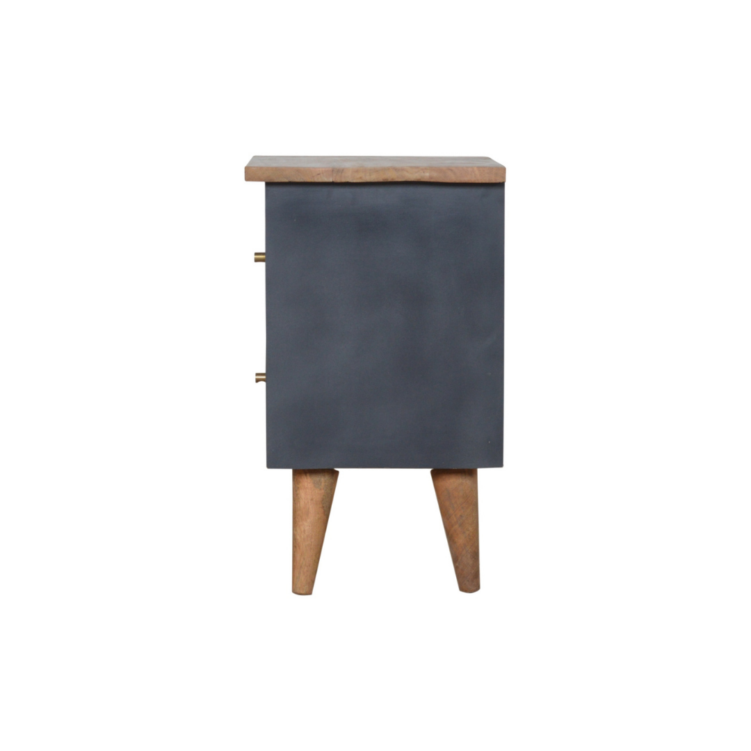 Charcoal Black Hand Painted Bedside
