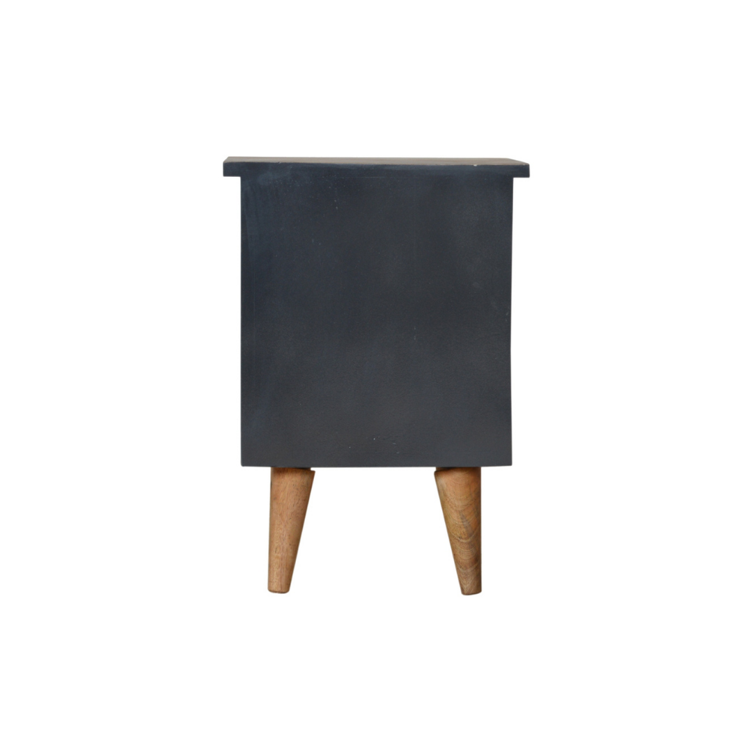 Charcoal Black Hand Painted Bedside