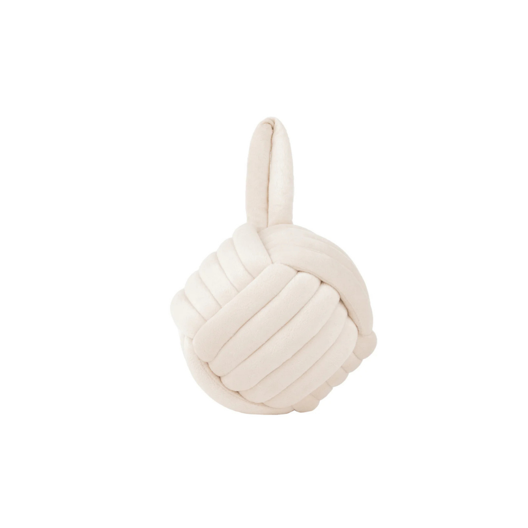 Knot Velvet Door Stop Natural