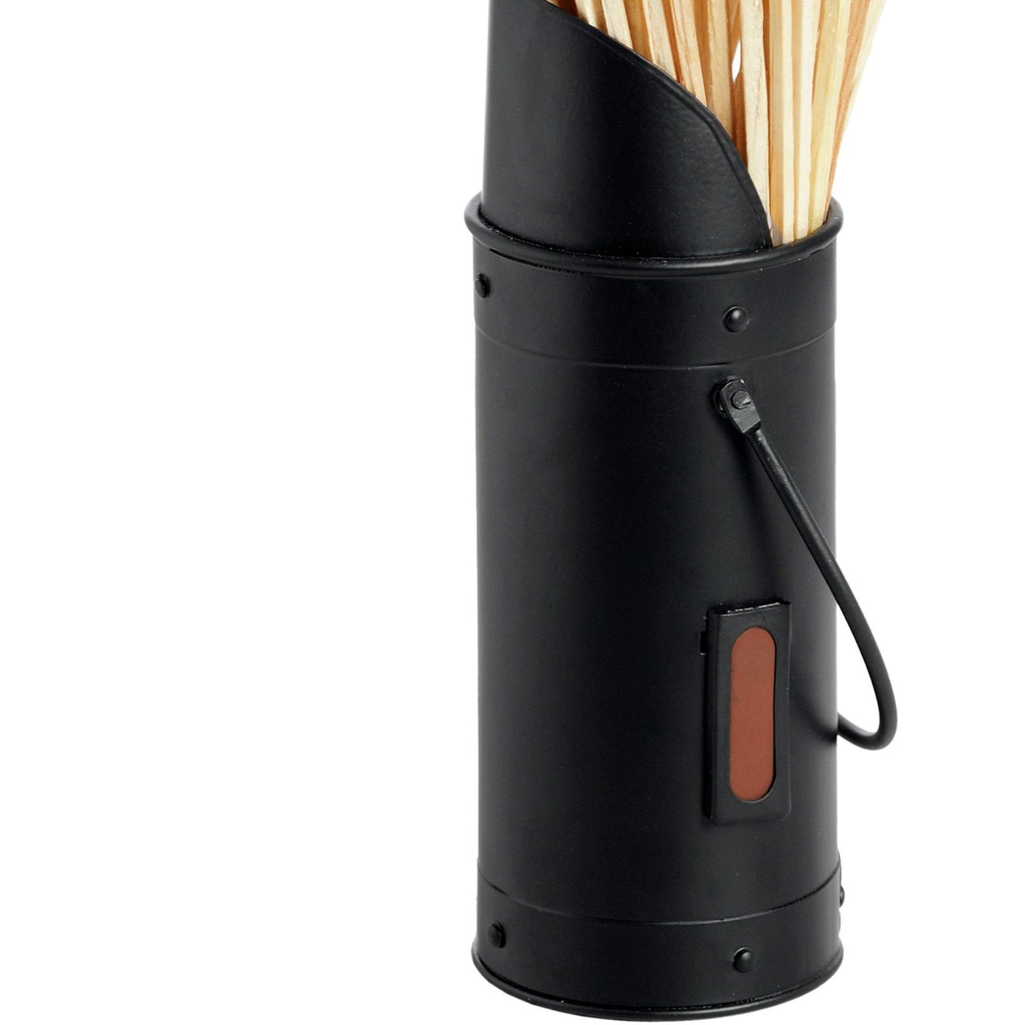 Black Matchstick Holder with Matches