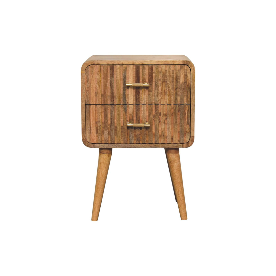 T-bar Ridged Bedside Table