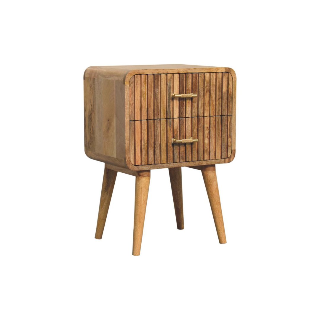 T-bar Ridged Bedside Table