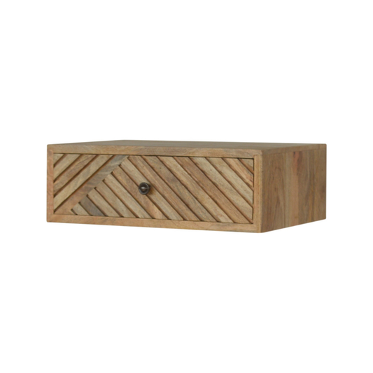 Floating Line Carved Bedside Table