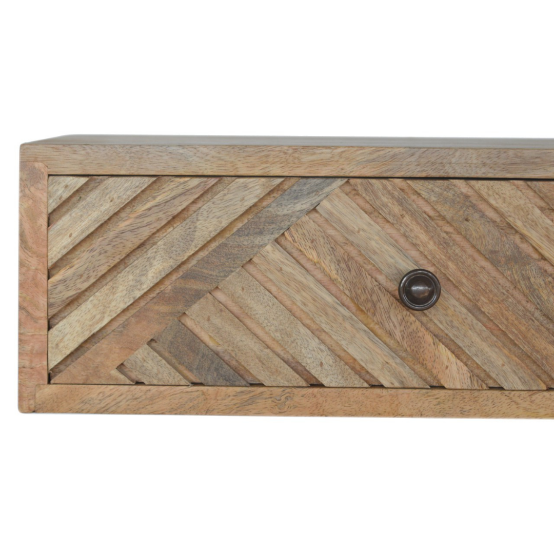 Floating Line Carved Bedside Table