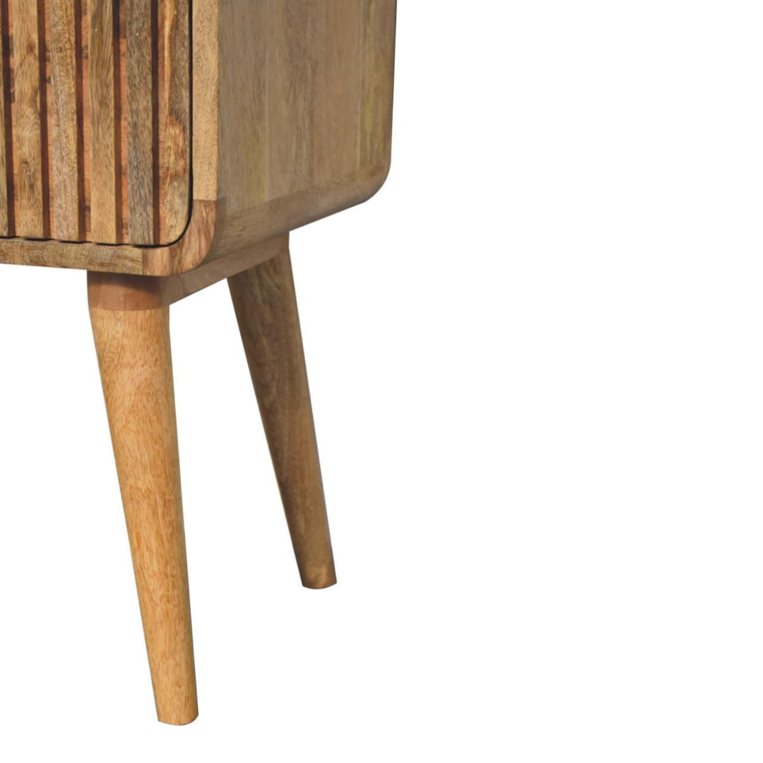 T-bar Ridged Bedside Table