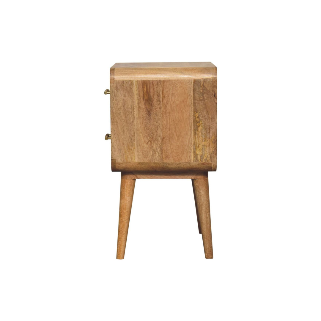 T-bar Ridged Bedside Table