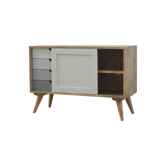 Grey Gradient Sliding Sideboard