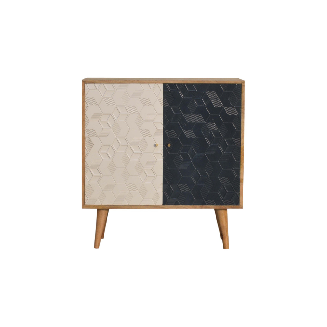 Acadia White and Navy Cabinet