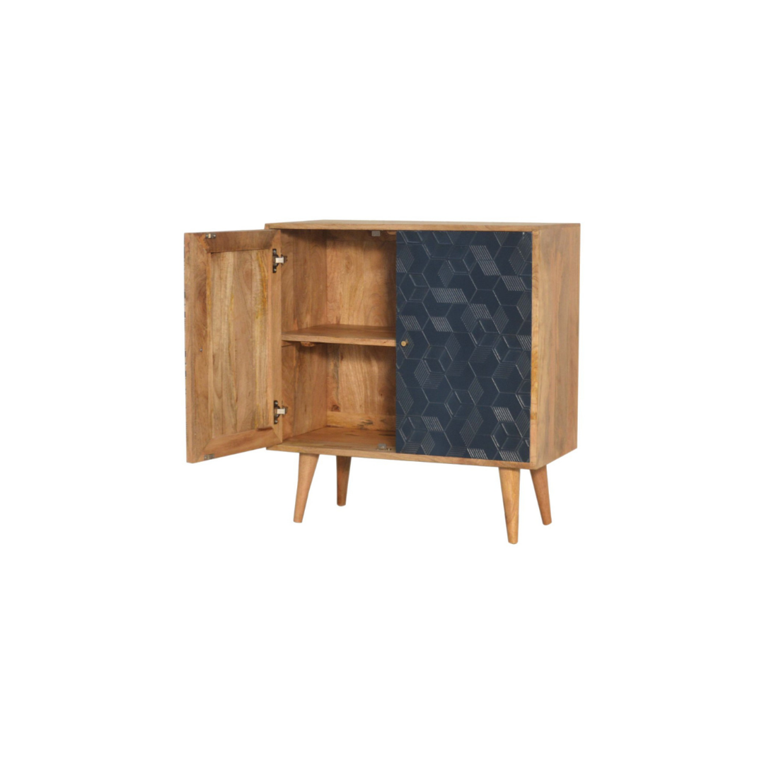 Acadia White and Navy Cabinet