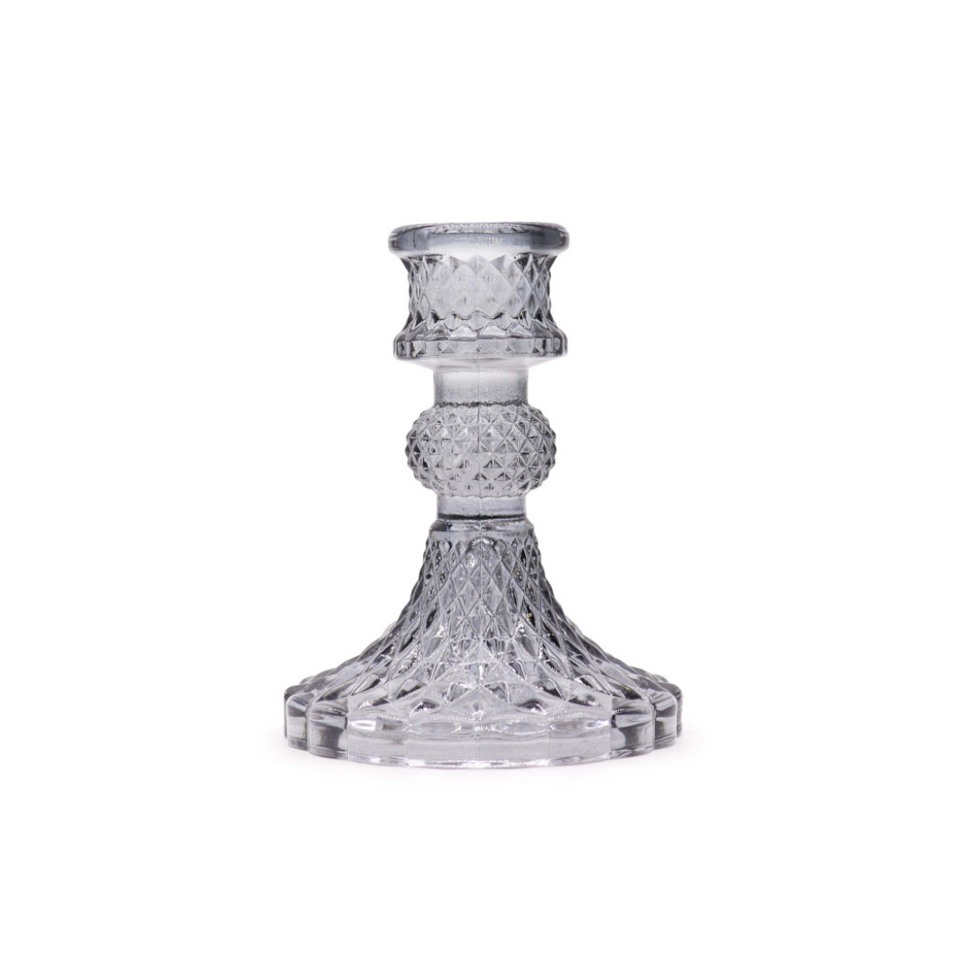 Midnight Grey Vintage Dinner Candle Holders