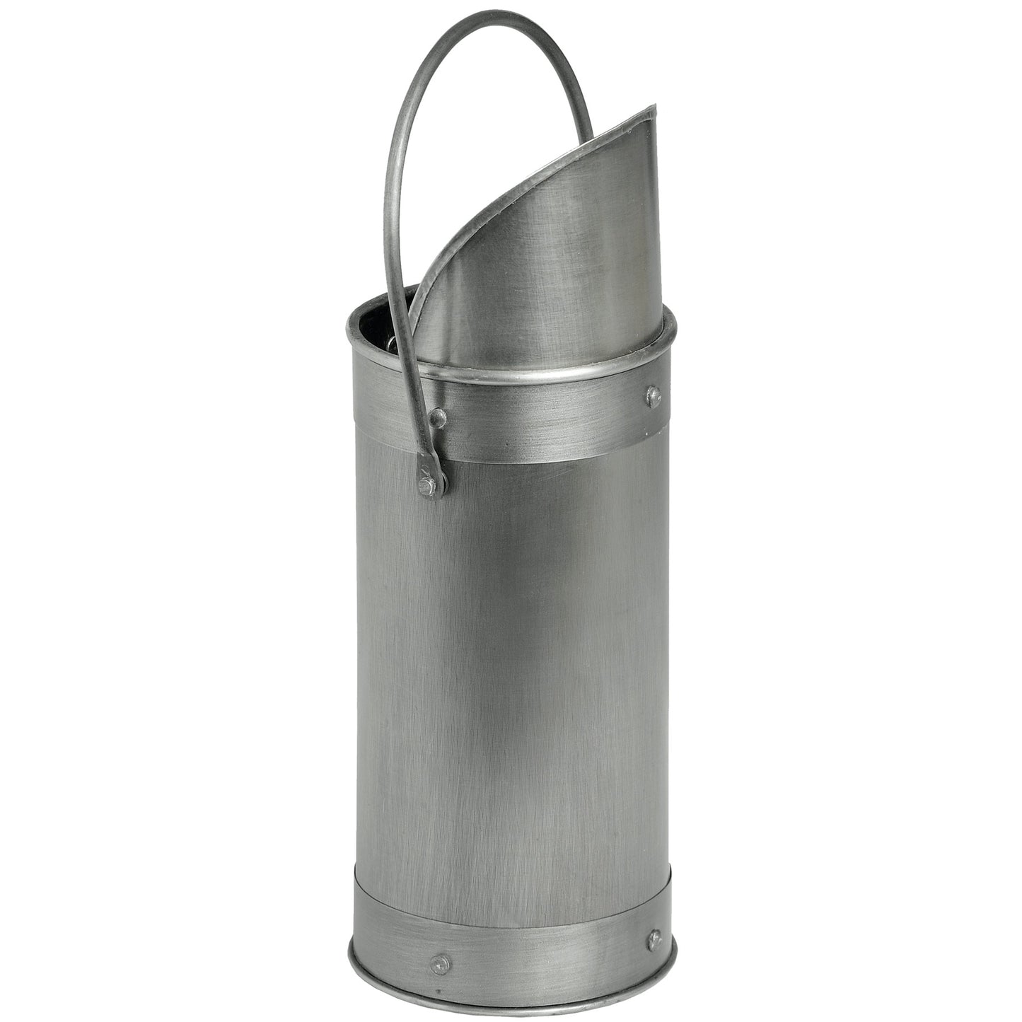 Antique Pewter Match Holder With Matches