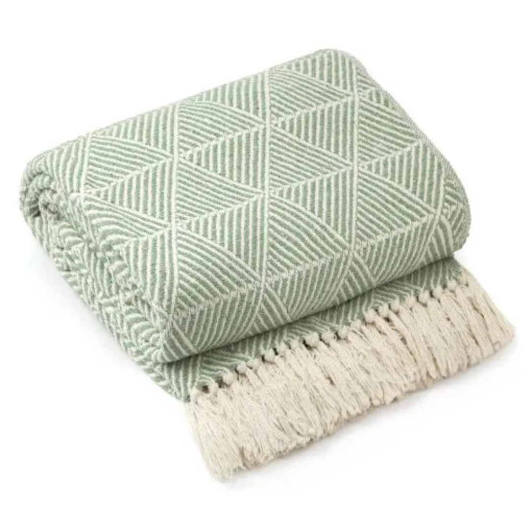 Pistachio Zahra Throw Blanket