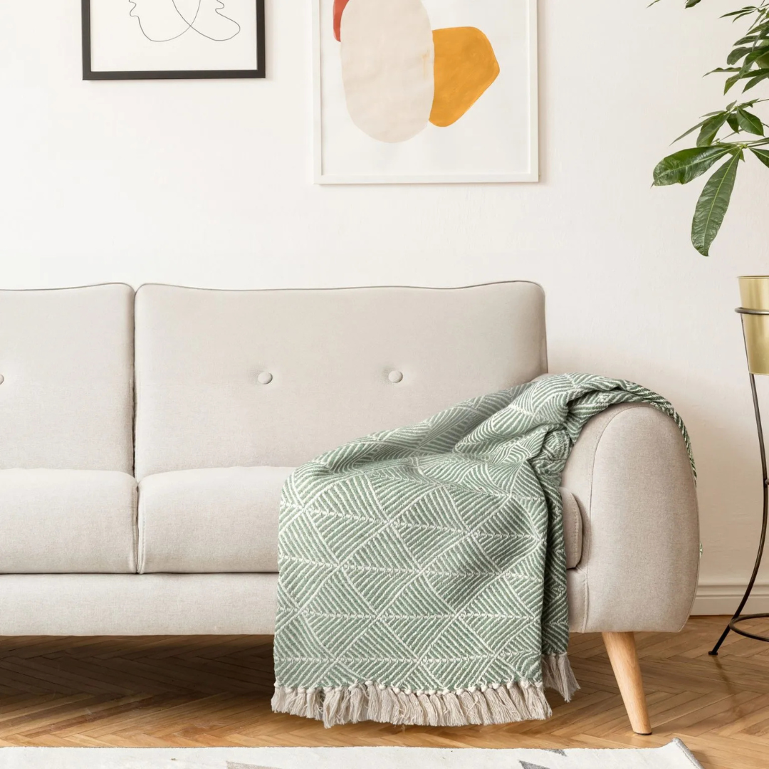 Pistachio Zahra Throw Blanket