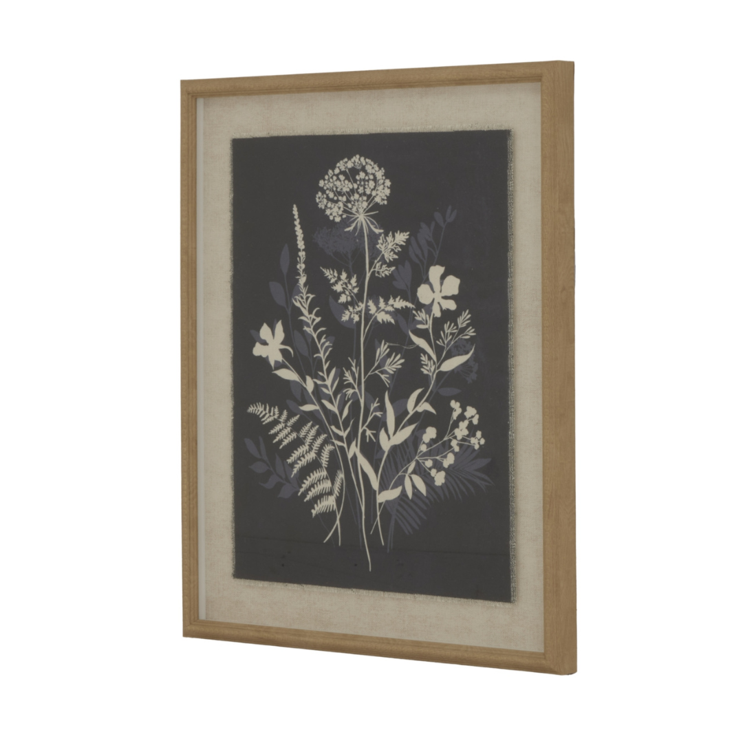Meadow On Linen In Beaded Frame