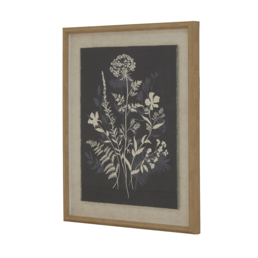 Meadow On Linen In Beaded Frame