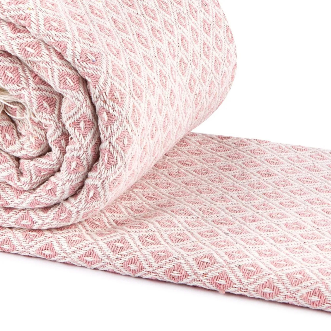 Stockholm Cotton Throw in Blush