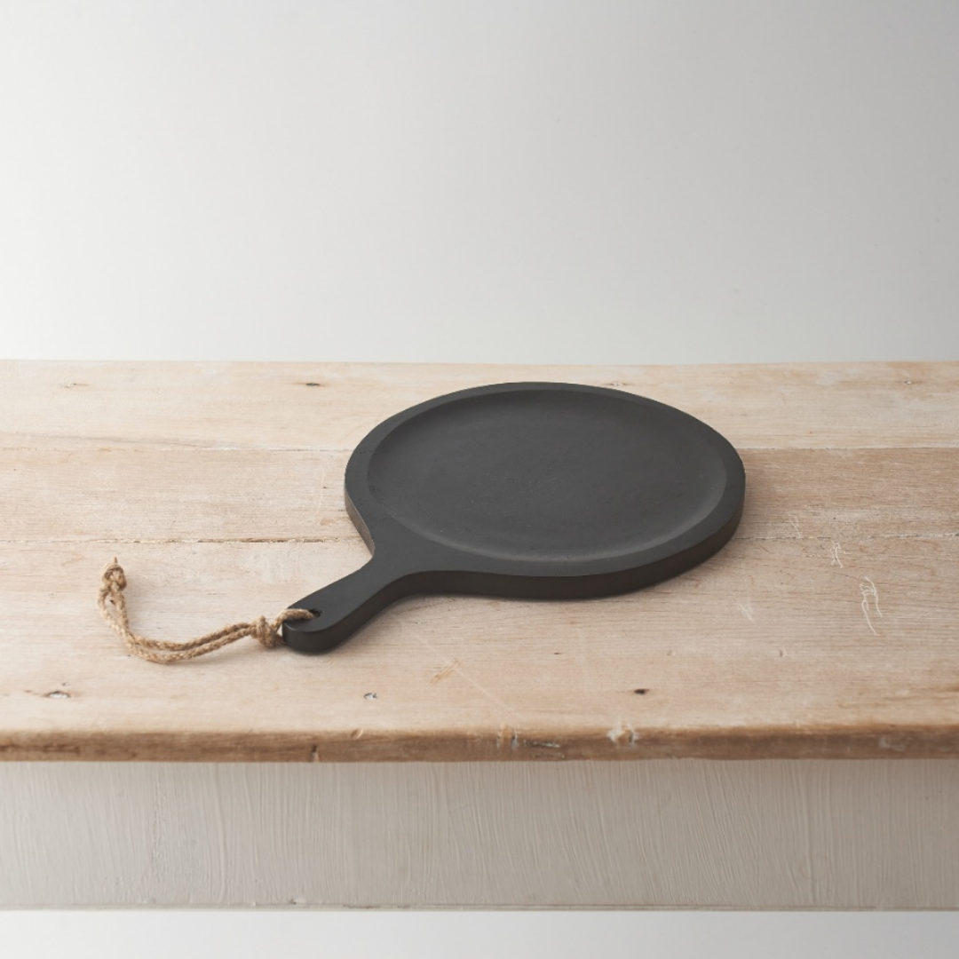 Round Black Board With Handle