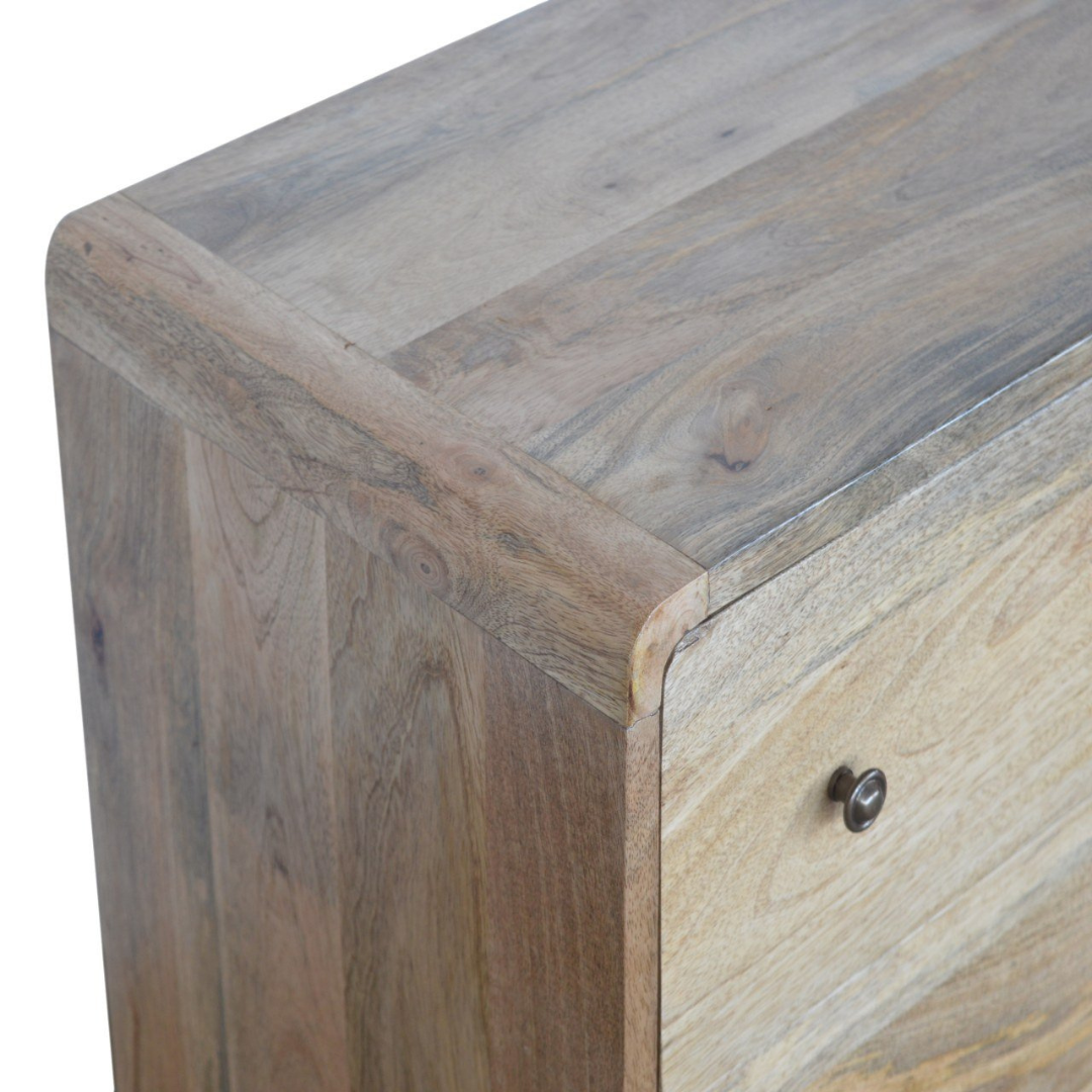 Curved Oak Style Chest