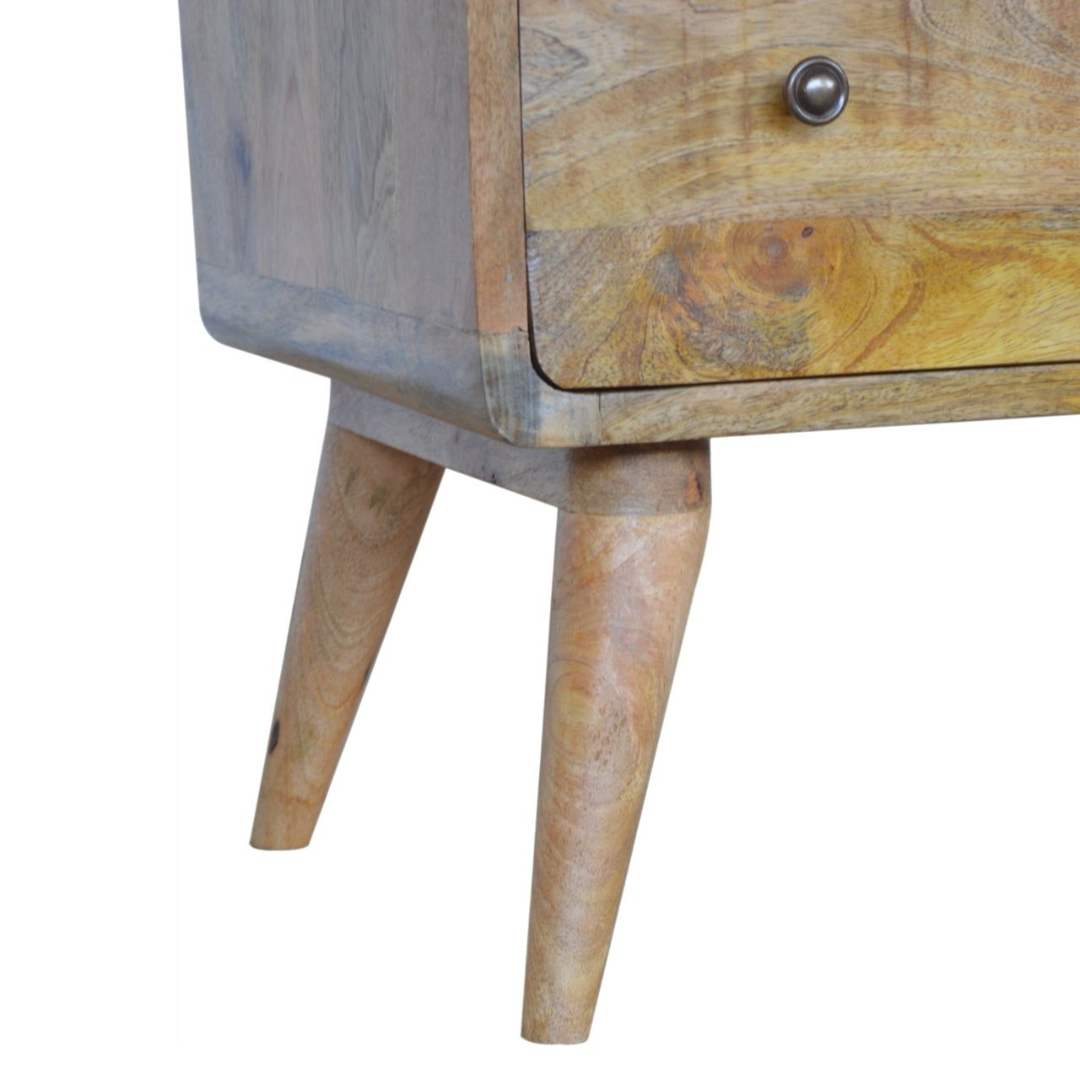 Curved Oak Style Chest