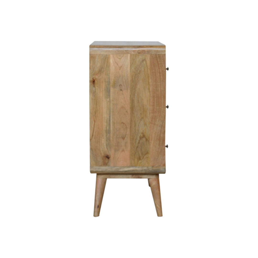 Curved Oak Style Chest