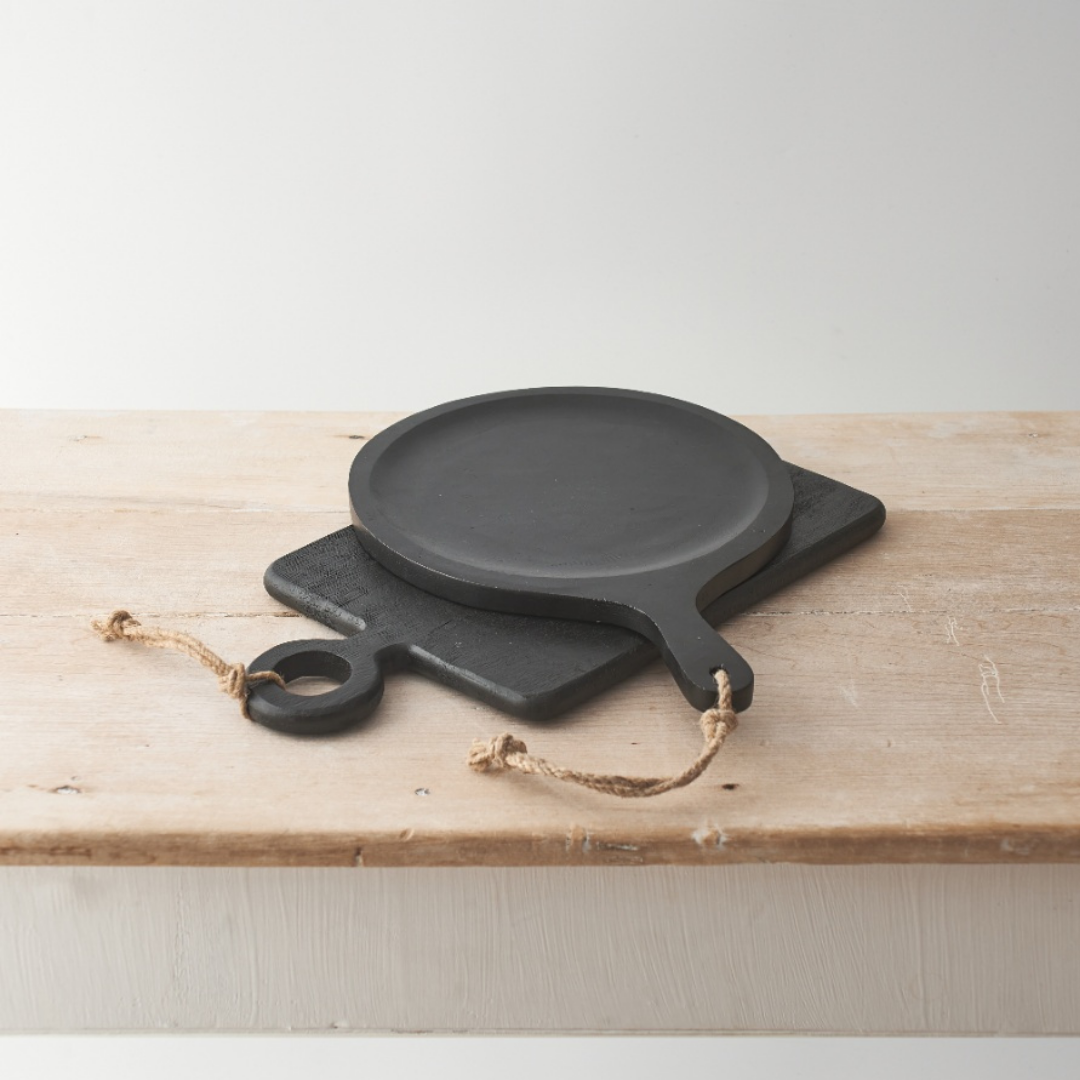 Round Black Board With Handle