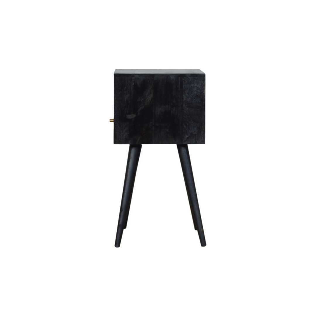 Mini Ash Black Bedside Table