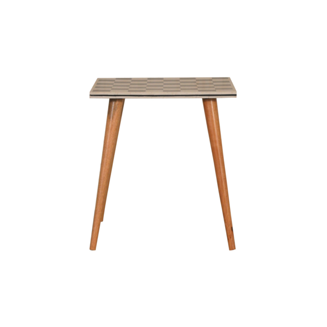 Checkered End Table