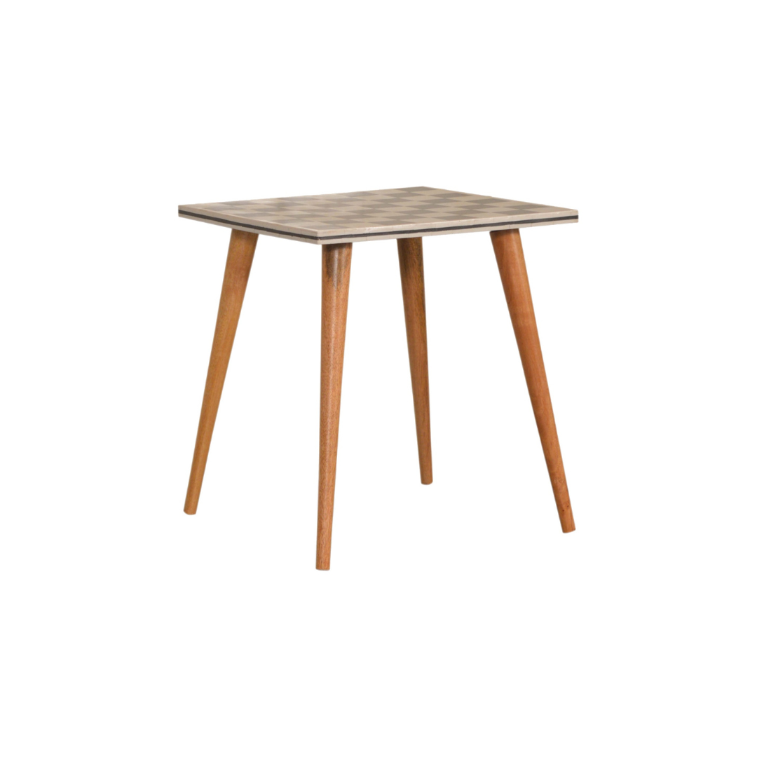 Checkered End Table