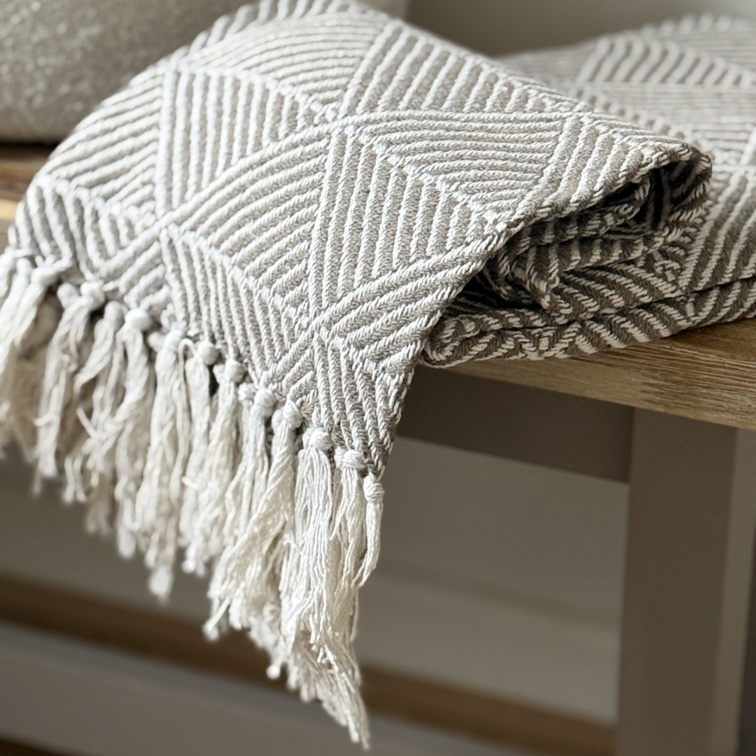 Natural Zahra Throw Blanket