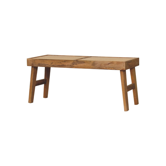 Open Rattan Bench