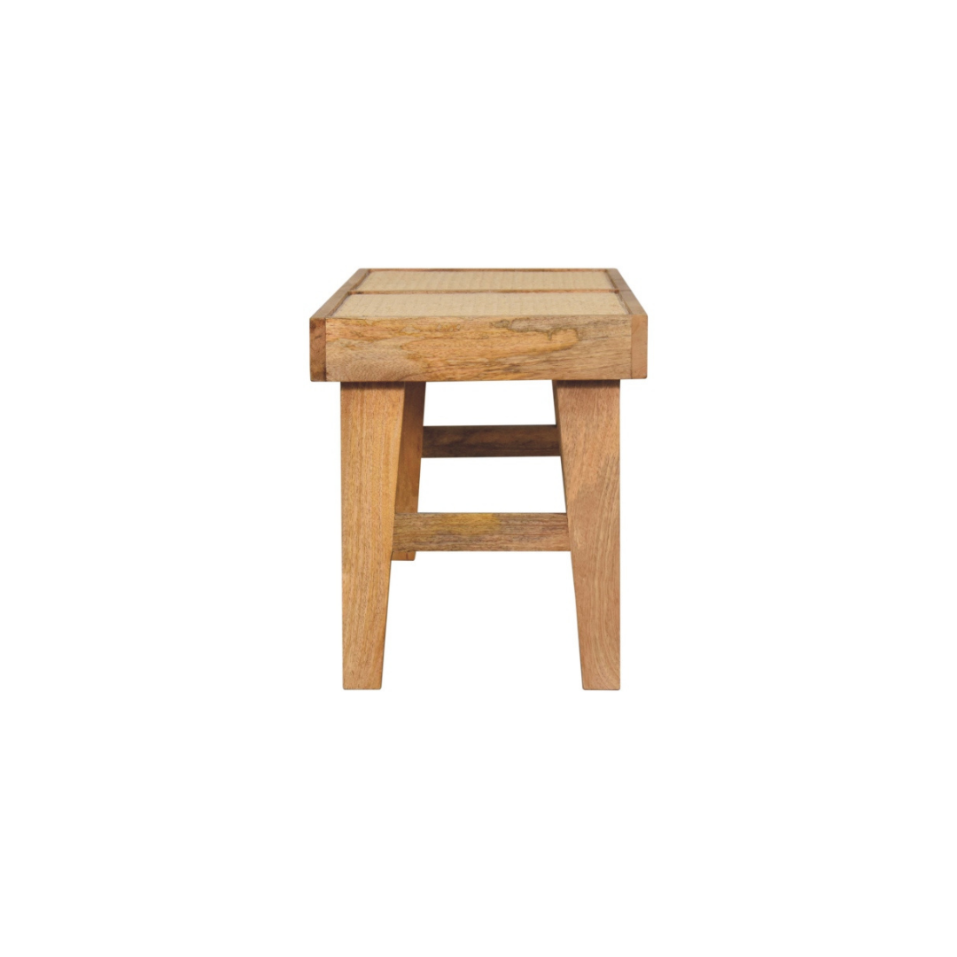 Open Rattan Bench