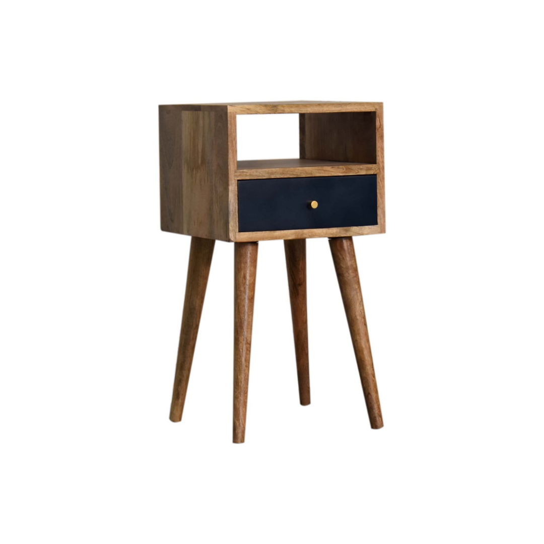 Mini Navy Blue Hand Painted Bedside Table