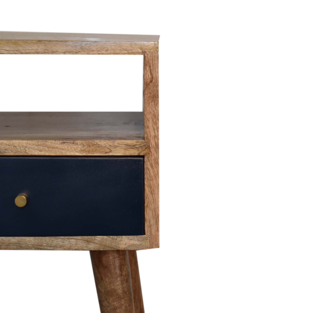 Mini Navy Blue Hand Painted Bedside Table