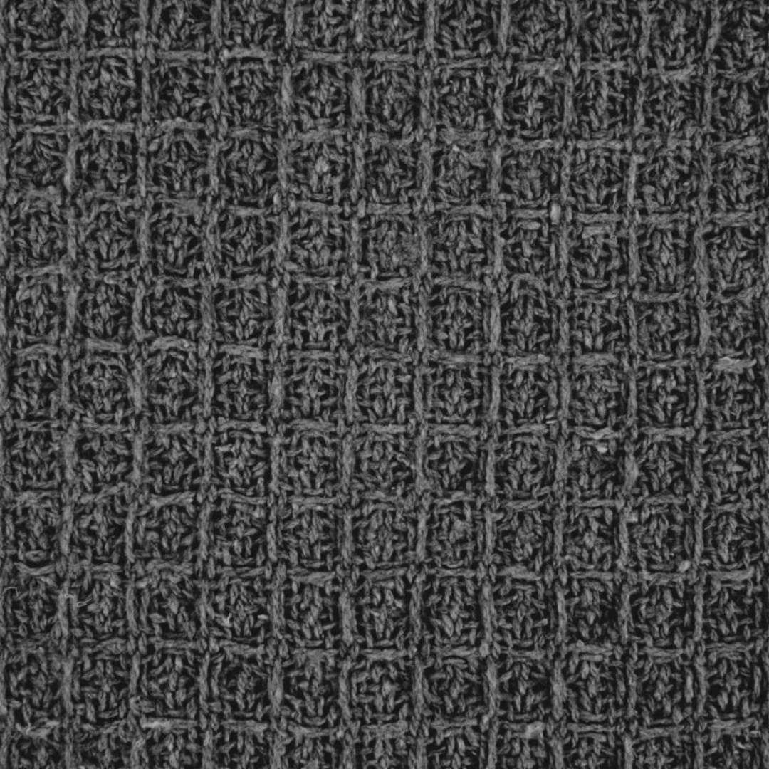 Charcoal Cotton Honeycomb Waffle Throw