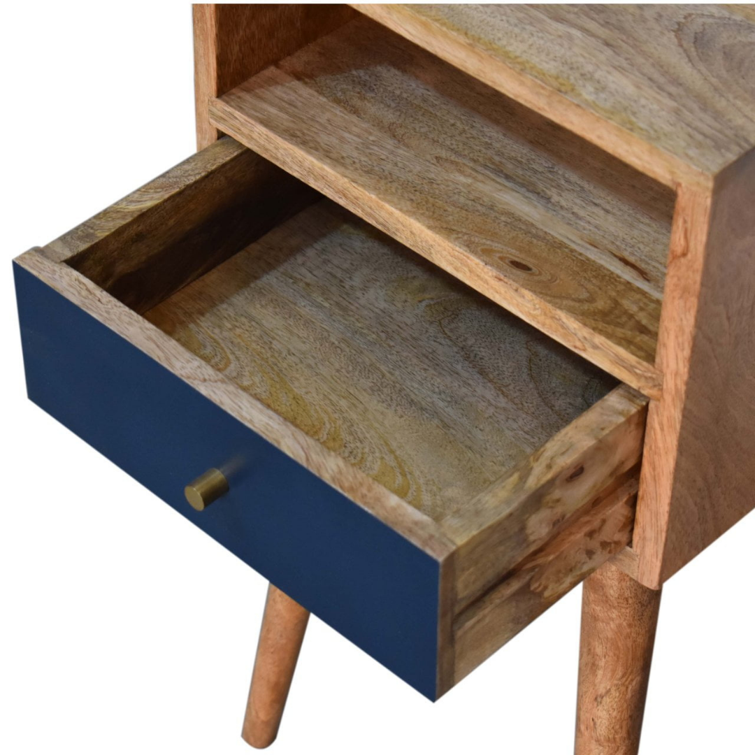 Mini Navy Blue Hand Painted Bedside Table