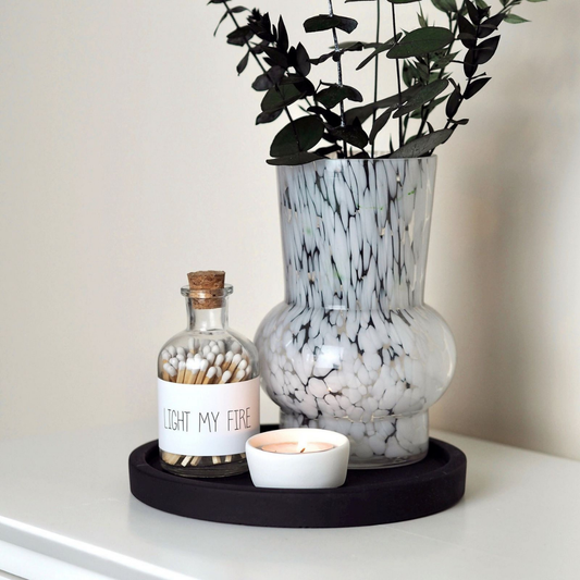 Matte Black Concrete Display Tray