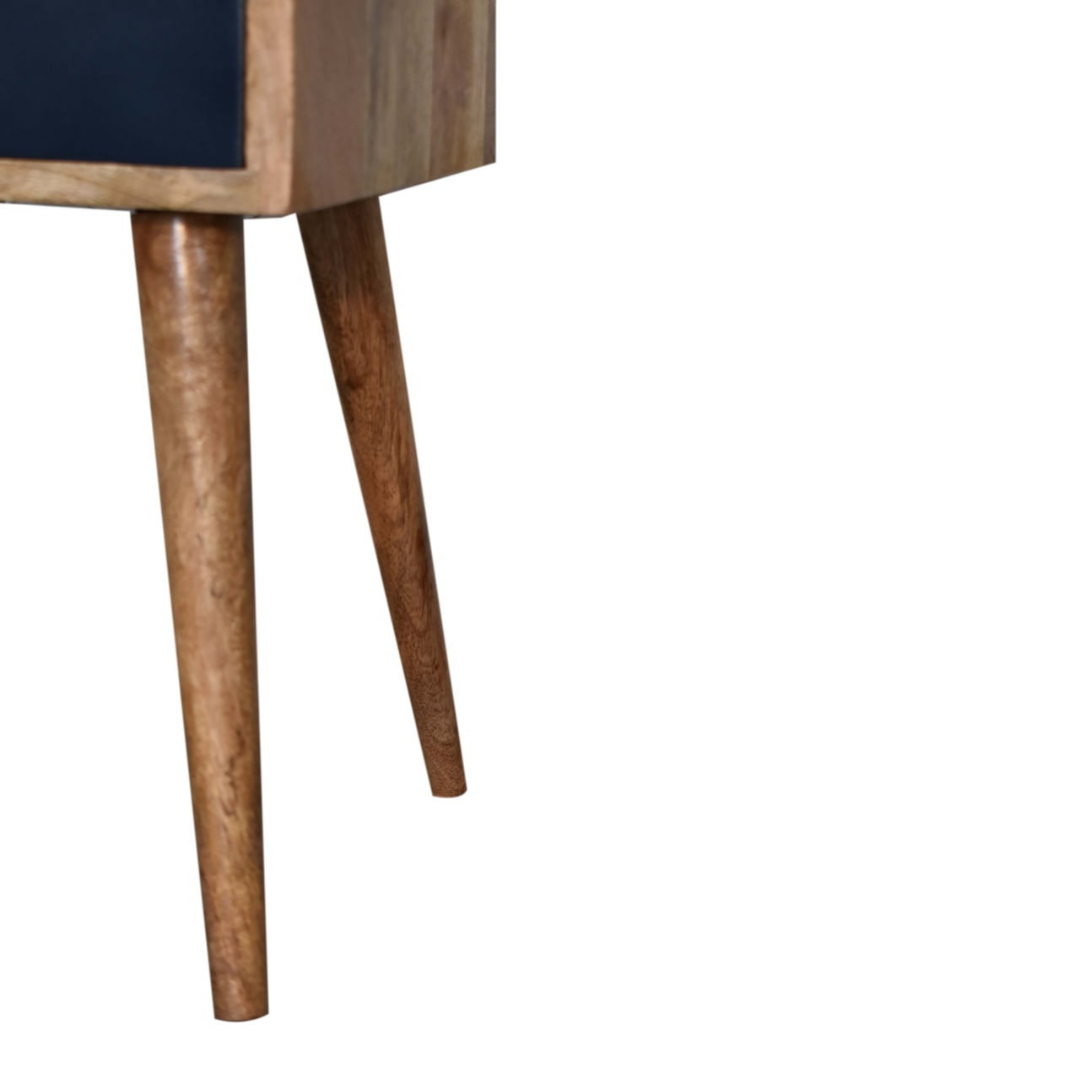 Mini Navy Blue Hand Painted Bedside Table