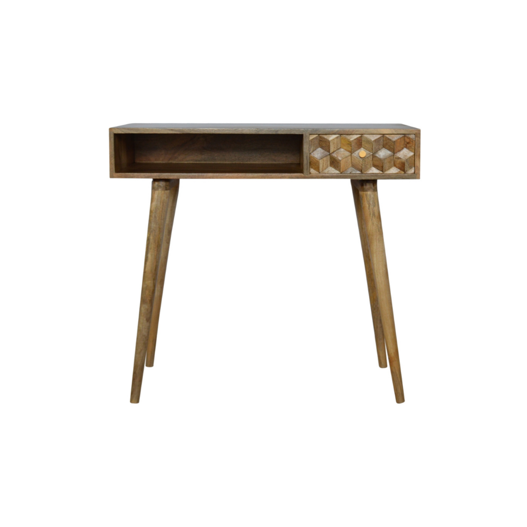 Cube Carved Writing Desk