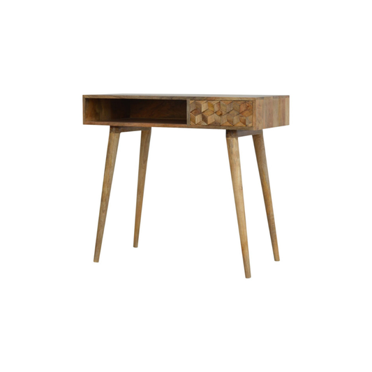 Cube Carved Writing Desk
