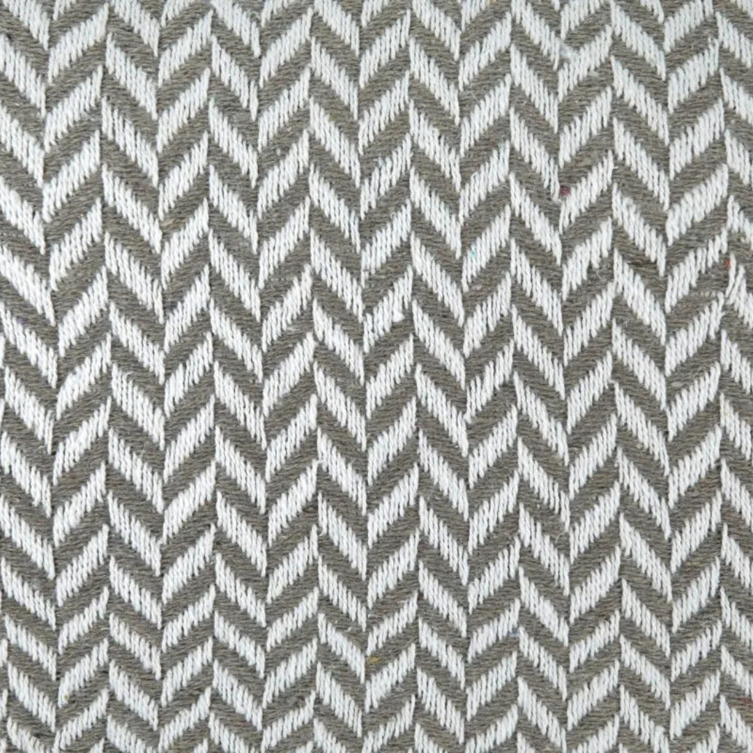 Taupe Cotton Chevron Throw/Picnic Blanket