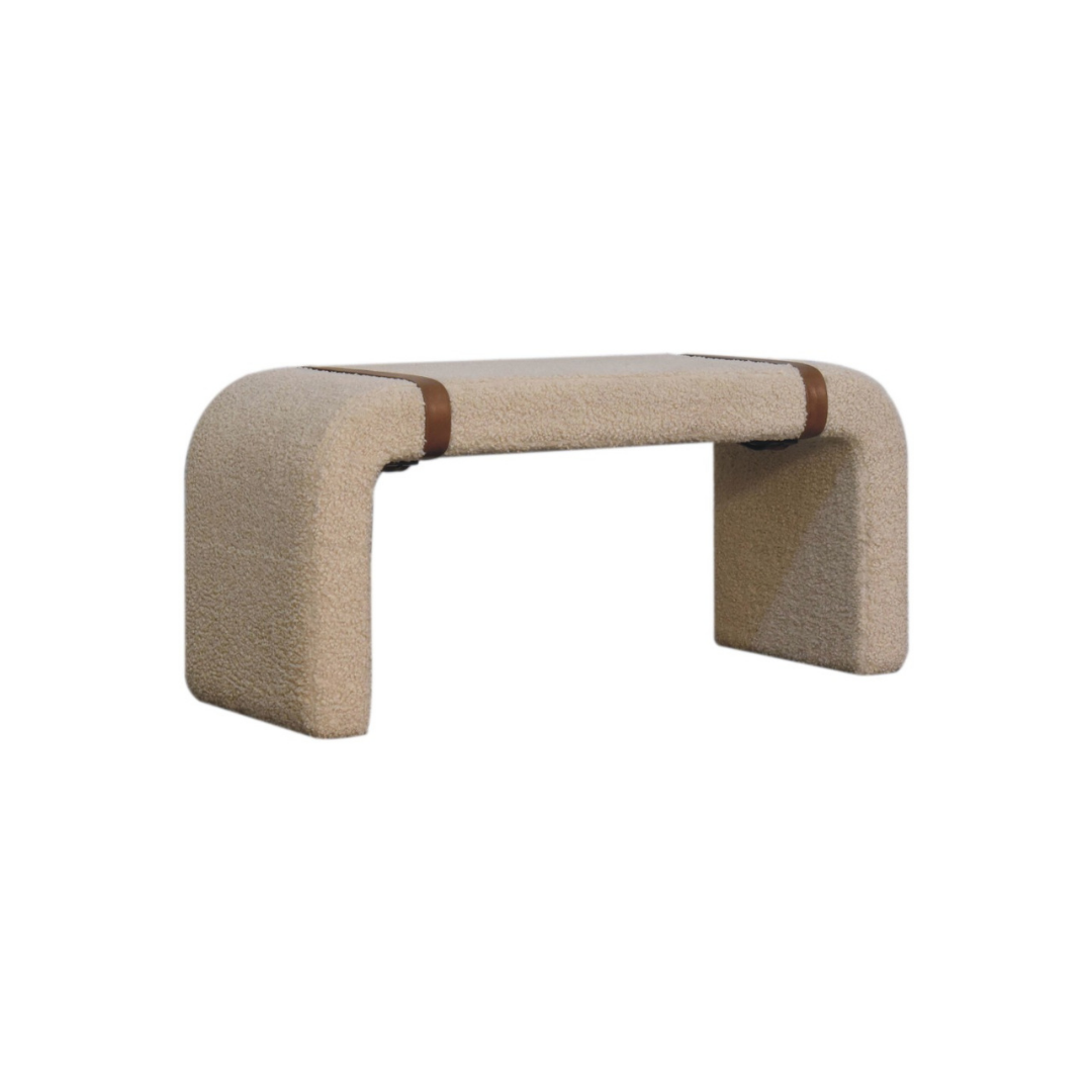 Boucle Leather Strap Bench