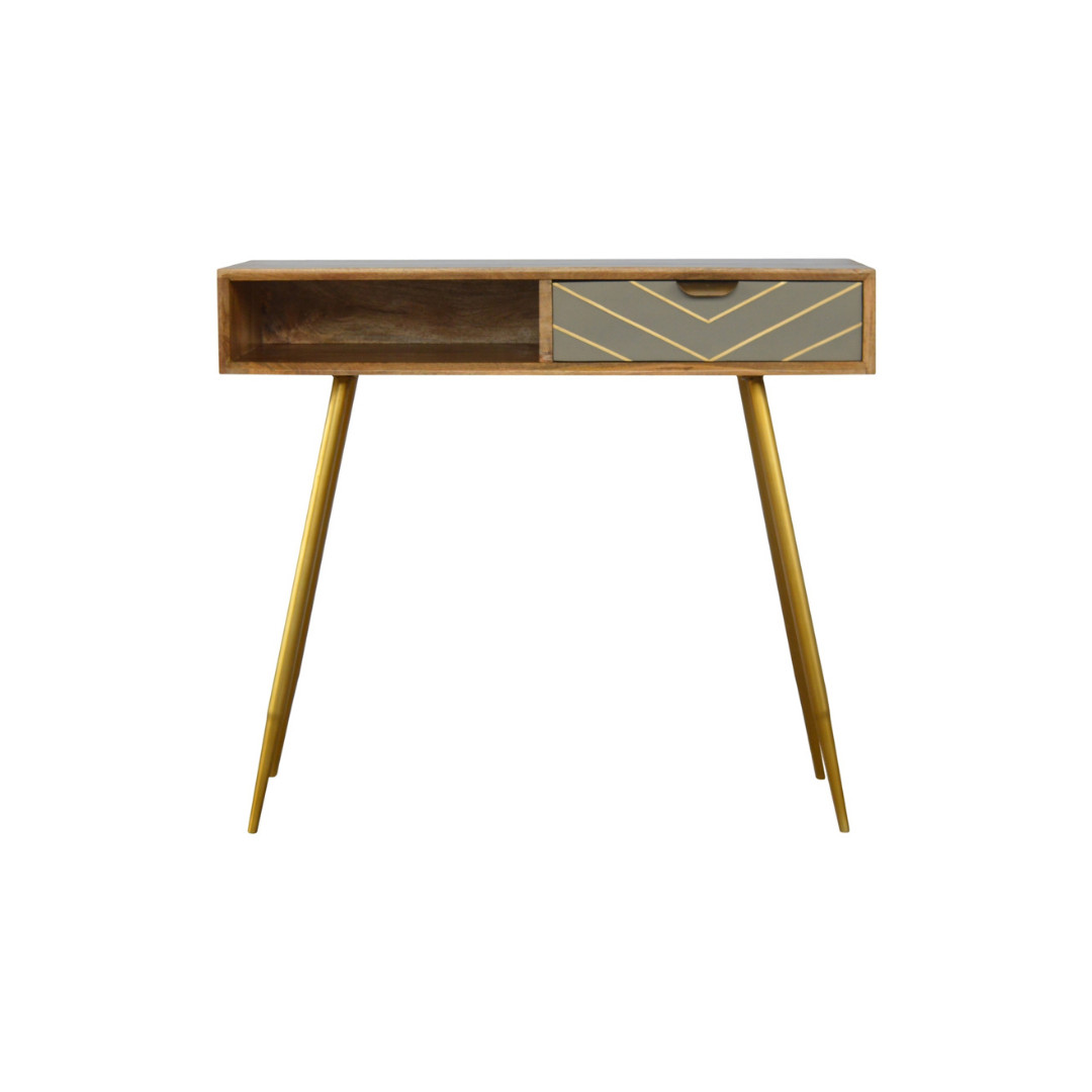 Cement Brass Writing Desk