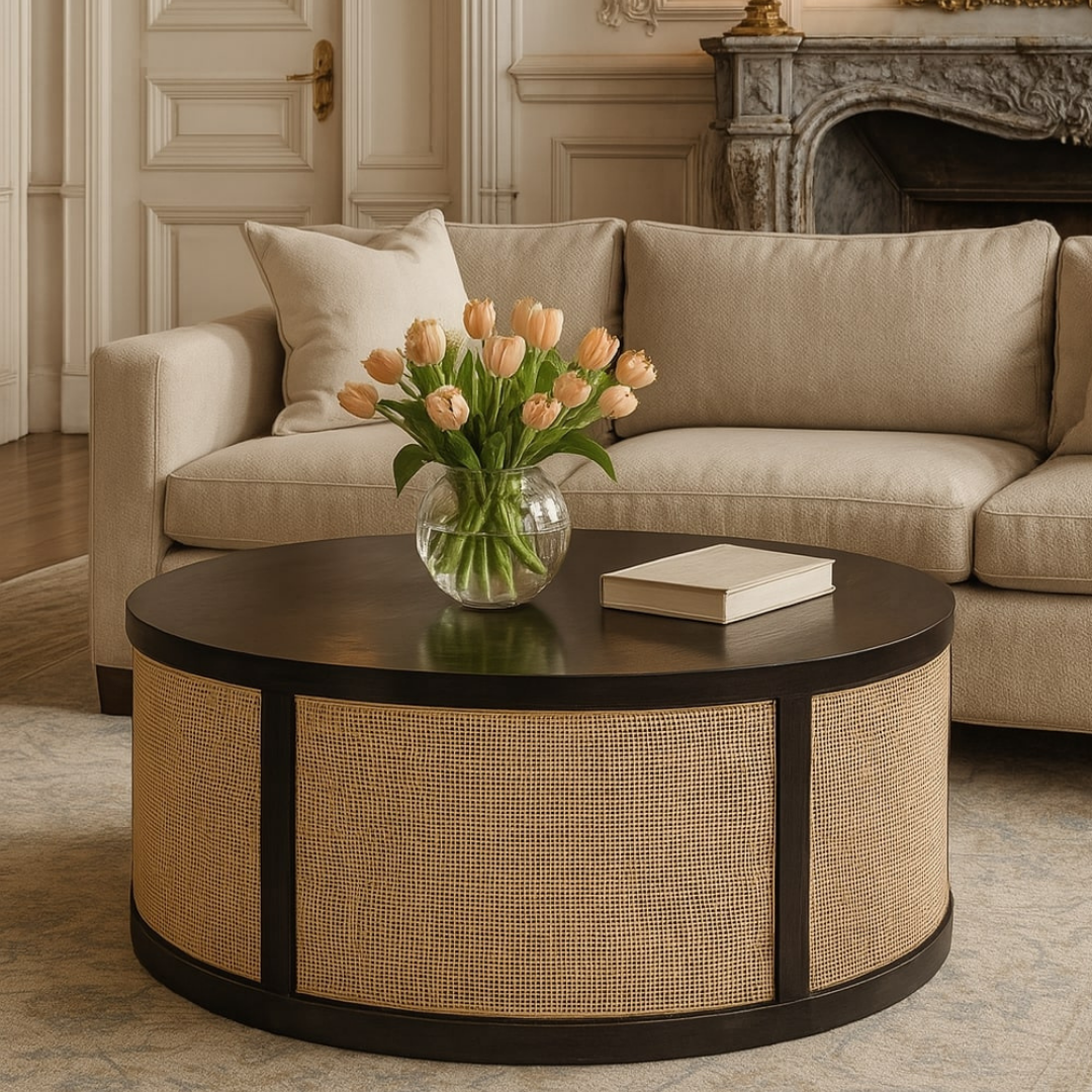 Monaco Round Rattan Centerpiece