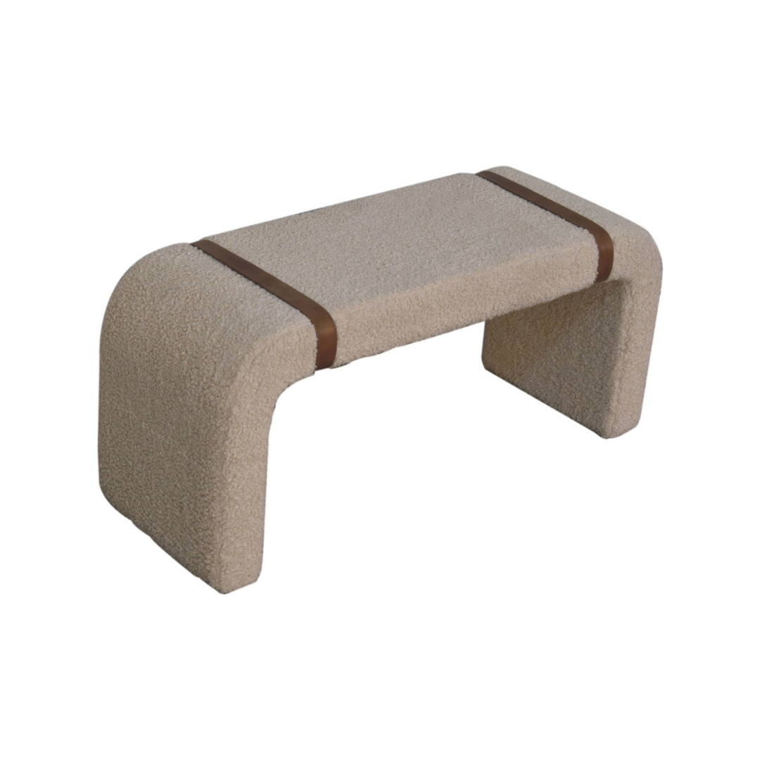 Boucle Leather Strap Bench