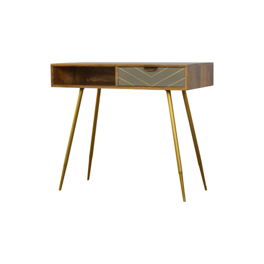 Cement Brass Writing Desk
