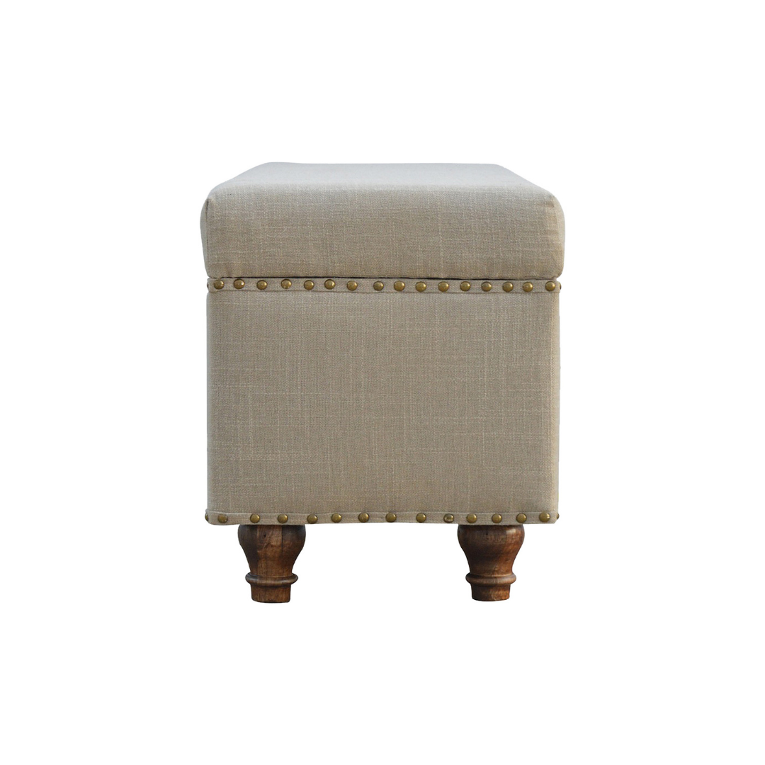 Studded Linen Lid-up Bench