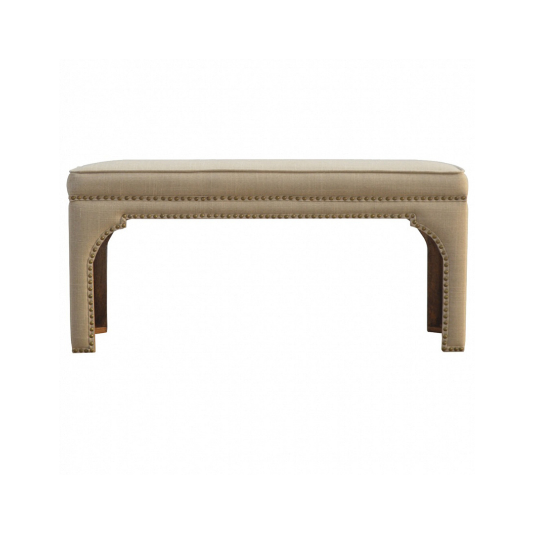 Mud Linen Occasional Bench